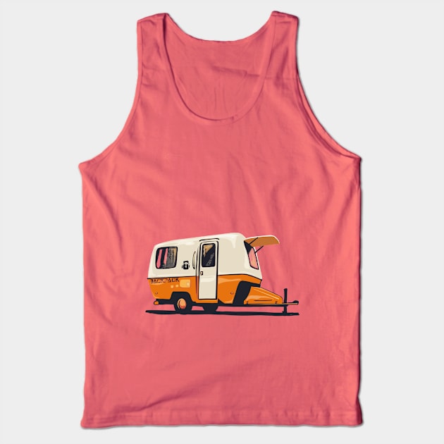 Armadillo retro travel trailer camping poster Tank Top by SFDesignstudio